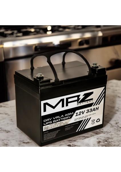 12 Volt 33 Amper (Ah) Kuru Agm Vrla Akü (Yeni Üretim)