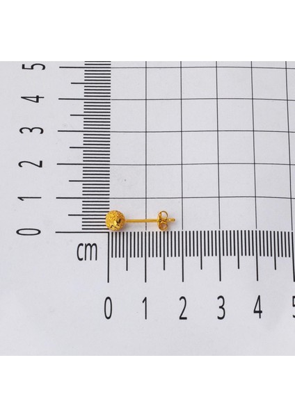 22 Ayar Yıldız Kumlu Altın Top Küpe 5 Mm. indirimleri