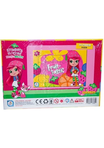 Çilek Kız Strawberry Shortcake Puzzle/yapboz 24 Parça