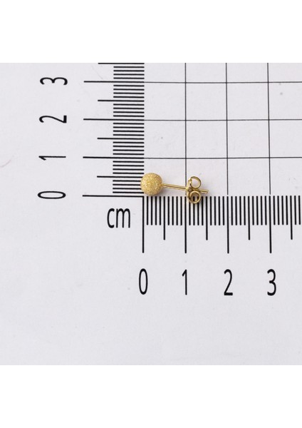 Kumlu Tasarım 14 Ayar Altın Top Küpe 5 Mm. indirimleri