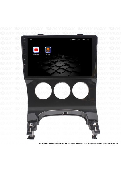 Peugeot 3008 Android 12 Multimedya Carplay 4gb RAM+64GB HDD Navigasyon Ekran modelleri