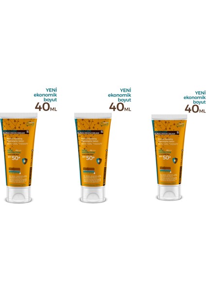 Piar Genesis Collagen Hyerpigmentation Suncream SPF50 Renkli Kapatıcı Yüz Güneş Kremi 40 ml 3' lü Set