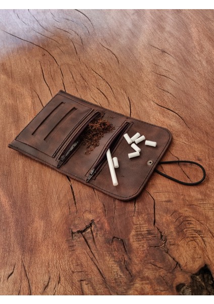 Küçük Tütün Kesesi Cüzdan Tütünlük Gerçek Deri 13CM 19CM - 7cm 13CM fırsatları