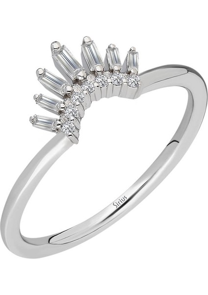 Prenses Tacı Baget Pırlanta Yüzük 0404R0397