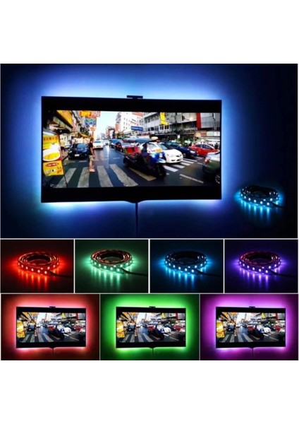 Sese Duyarlı Tv Arkası Rgb Şerit LED Kumandalı