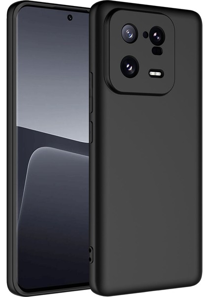 Xiaomi Mi 13 Pro Kılıf Mara Lansman Silikon Mat Soft Içi Kadife Siyah