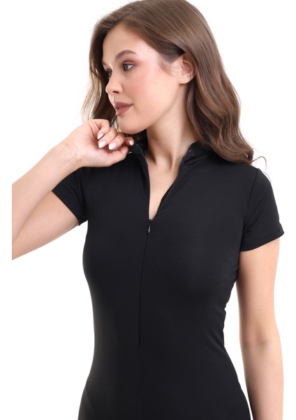 Siyah Kadın Deniz Havuz Spor Tulum indirimleri