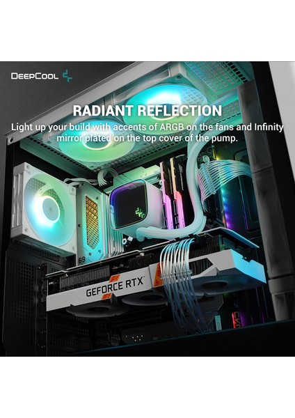 Deepcool LS520 Se Wh 240 mm INTEL(1700P)-AMD Uyumlu Beyaz Sıvı Soğutucu