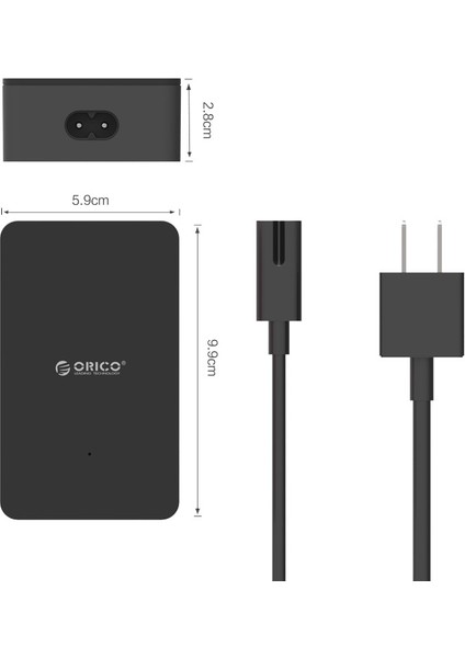 5 Port USB 40W Akıllı Masaüstü Hızlı Şarj Cihazı, Cse-5u-Eu-Bk-Pro, Siyah