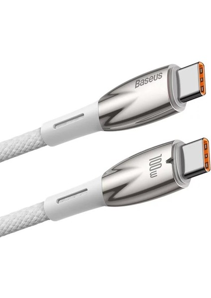 Super Şarj 2mt 100W Type-C Şarj Kablosu 480MBPS Veri Aktarım Huawei Samsung Xiaomi Şarj Kablosu