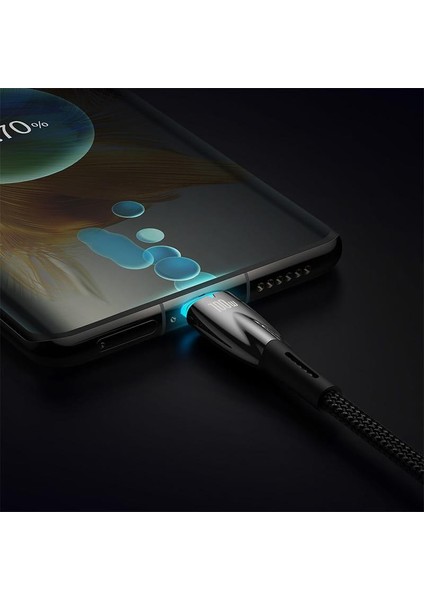Super Şarj 2mt 100W Type-C Şarj Kablosu 480MBPS Veri Aktarım Huawei Samsung Xiaomi Şarj Kablosu