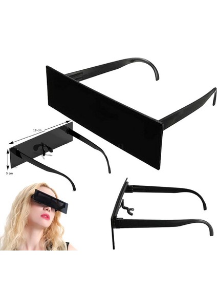 Siyah Renk Göz Sansür Gözlüğü 1 Adet Hallowretro