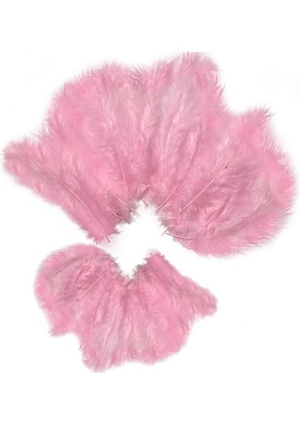 Pembe Renk Dekorasyon ve Balon Içi Süsleme Tüyü 100 Lü 1 Paket fiyatları