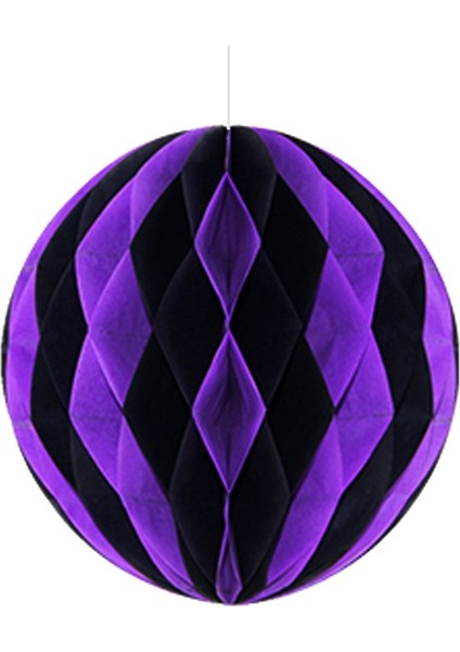 Mor Siyah Renk 1 Adet Petek Dekor Asma Süs 30 cm Hallow fiyatları