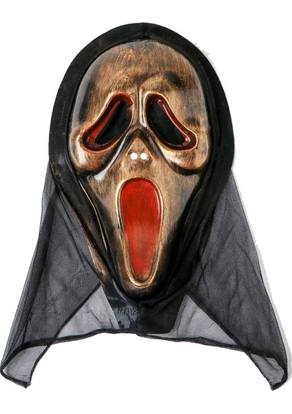 Ghost Scream Mask Kapüşonlu Plastik Çığlık Hayalet Maskesi Eskitme Altın Renk fiyatları