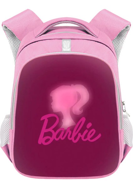 Barbie Kız Okul Çantası Barbie Polyester Yansıtıcı Şerit Sırt Çantası Büyük Kapasiteli Öğrenci Sırt Çantası (Yurt Dışından)