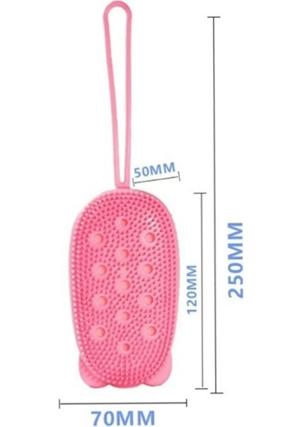 Banyo Hamam Lifi Silikon Sünger Hazneli Vücut Kesesi Masajlı Yumuşak Duş Lifi Banyo Kesesi