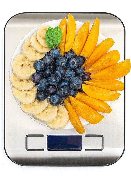Mutfak Tartısı Hassas Ölçüm 5 kg Hazneli Pratik Kolay Taşınabilir Tartı Çeyizlik Mutfak Terazisi LCD Ekran Tartı