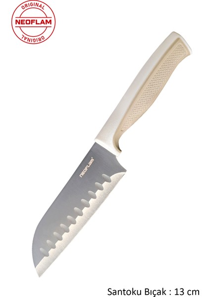 Fika Microban Santoku Bıçağı 13 cm Bej NEOFSK013