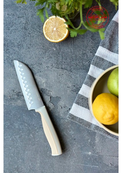 Fika Microban Santoku Bıçağı 13 cm Bej NEOFSK013