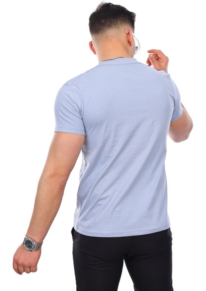 Erkek Bisiklet Yaka Standart Pamuk Erkek Basic T-Shirt fiyatları