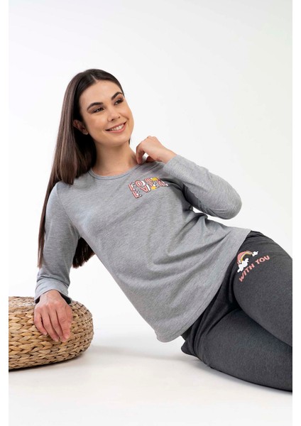 Kadın Uzun Kol Pijama Takım