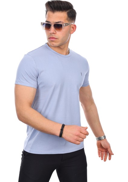 Erkek Bisiklet Yaka Standart Pamuk Erkek Basic T-Shirt fiyatları