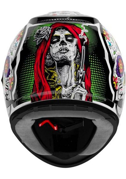 SH-605 Sv Skull Candy Full Face Motosiklet Kaskı + Iridium Vizör fırsatları