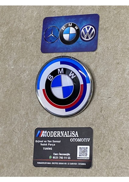 Tüm Bmw Modelleriyle Uyumlu 50.yıl Kaput&bagaj Logosu 82.mm