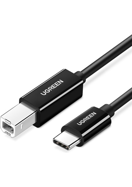 USB Type-C To USB B Yazıcı Kablosu 2 Metre Siyah