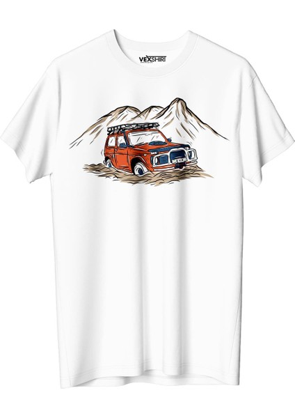 Erkek Offroad Temalı Regular Tişört