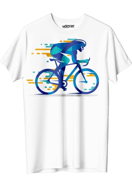 Erkek Bisiklet Temalı Regular Tişört