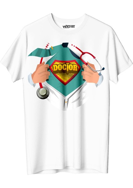 Erkek Doktor Temalı Regular Tişört