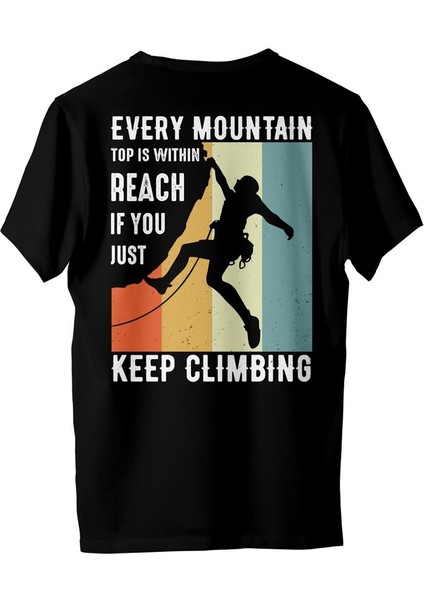 Kadın Dağcılık Buıldıng Temalı Regular Tişört