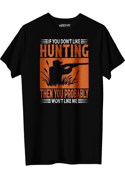 Erkek Avcılık Temalı Regular Tişört