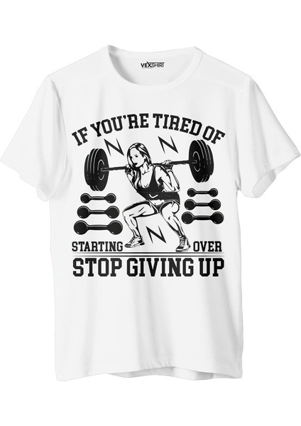 Kadın Body Buıldıng Temalı Regular Tişört