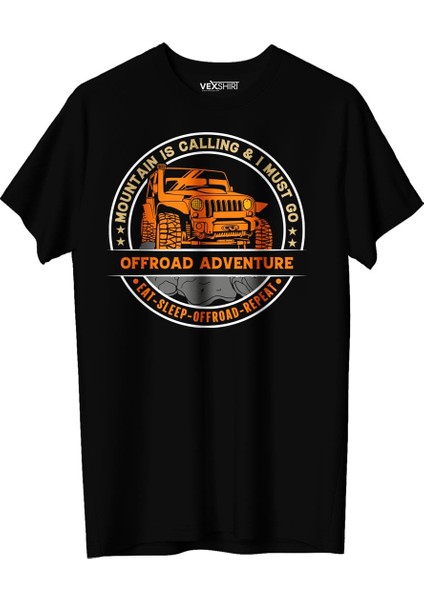 Erkek Offroad Temalı Regular Tişört