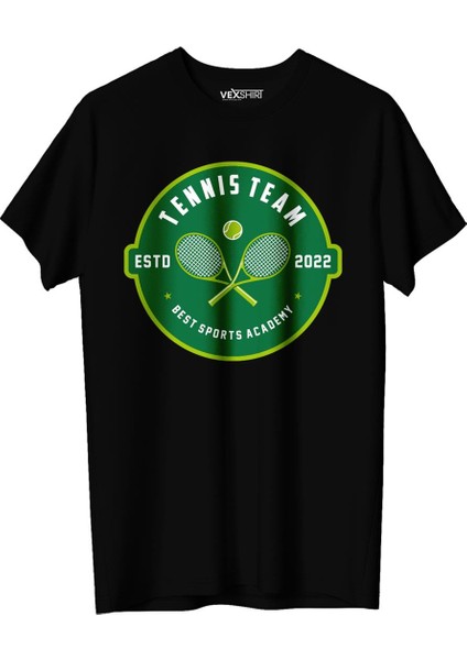 Erkek Tenis Temalı Regular Tişört