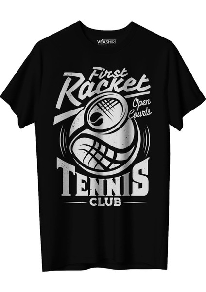 Erkek Tenis Temalı Regular Tişört