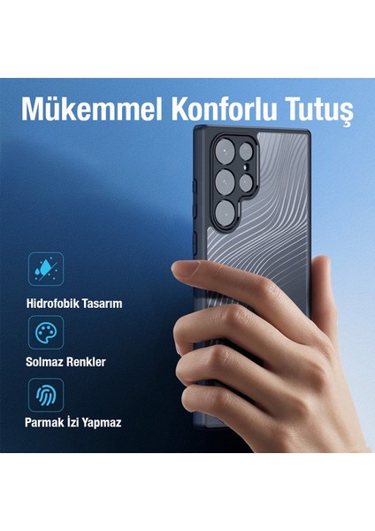 Samsung S22 Ultra Aimo Series Premium Buzlu Sert Pc-Tpu Kılıf AL-36383 modelleri