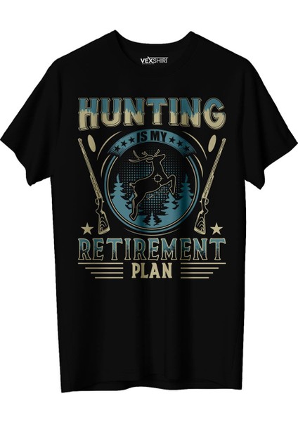 Erkek Avcılık Temalı Regular Tişört