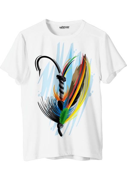 Kadın Balıkçılık Temalı Regular Tişört