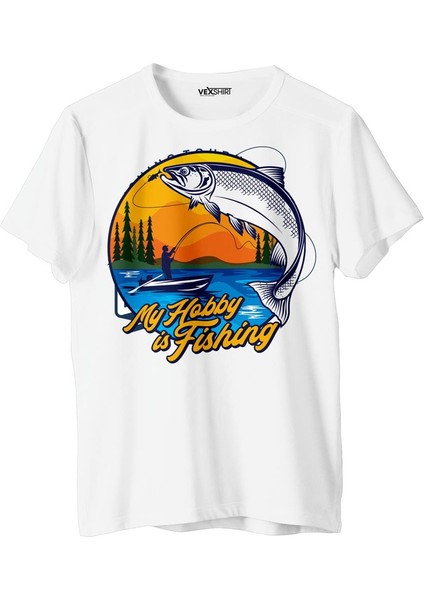Kadın Balıkçılık Temalı Regular Tişört