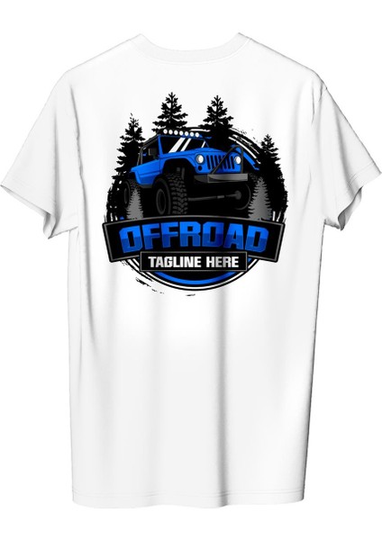 Erkek Offroad Temalı Regular Tişört