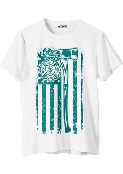 Kadın İtfaiye Temalı Regular Tişört