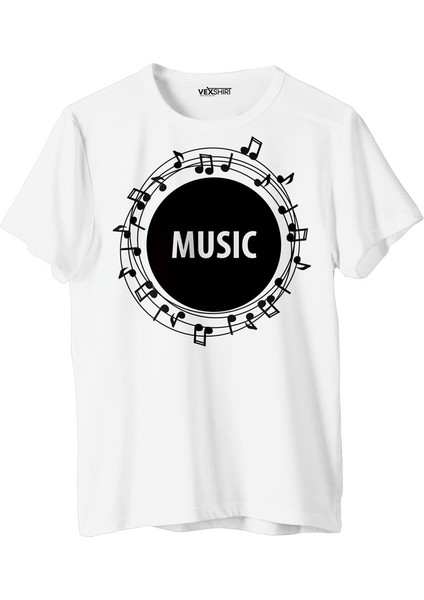 Kadın Müzik Temalı Regular Tişört