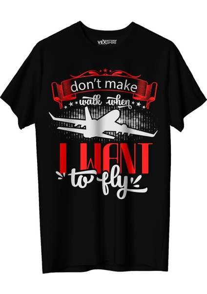 Erkek Havacılık Temalı Regular Tişört