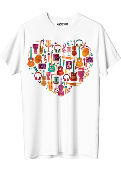 Erkek Müzik Temalı Regular Tişört