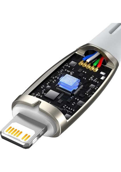 LED Işıklı 20W 1mt iphone Şarj Kablosu Type-C To Iphone Şarj Iphone 12 13 14 Pro Max Şarj Kablo
