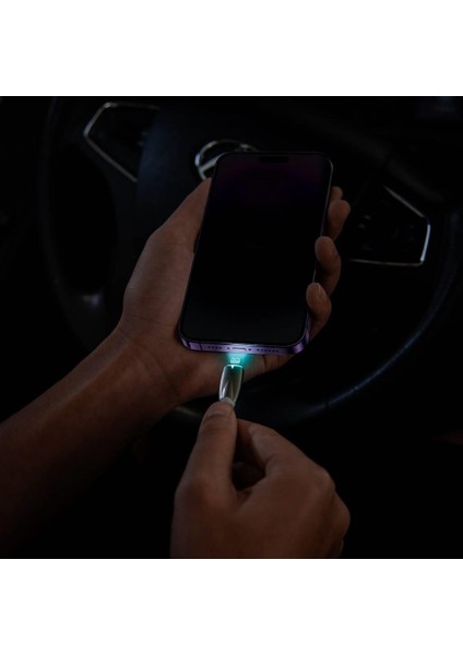 LED Işıklı 20W 1mt iphone Şarj Kablosu Type-C To Iphone Şarj Iphone 12 13 14 Pro Max Şarj Kablo